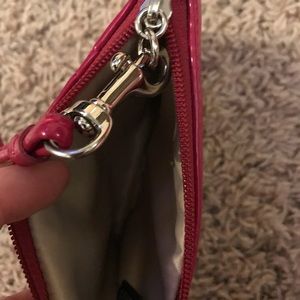 Pink coach wristlet